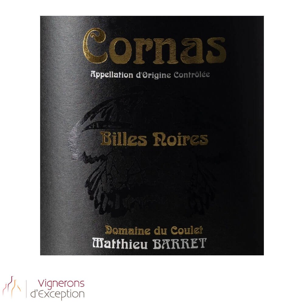 Domaine du Coulet Matthieu Barret Cornas "Billes Noires" red 2022 label