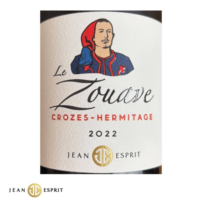 Domaine Jean Esprit Crozes Hermitage "Le Zouave" rouge 2022 étiquette