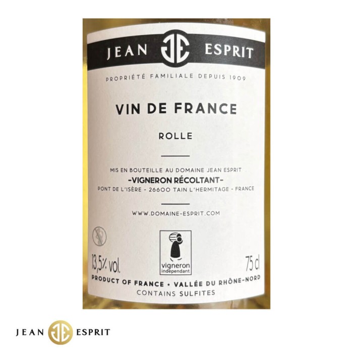 Domaine Jean Esprit VdF  "Pont de la déesse" (rolle) dry white 2023 label