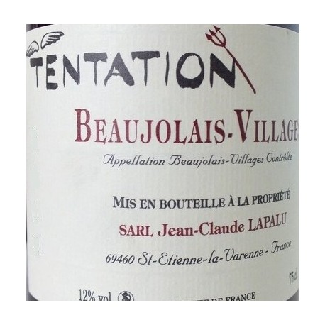 Domaine Jean-Claude Lapalu Beaujolais Villages "Tentation" rouge 2014 (75 cl)