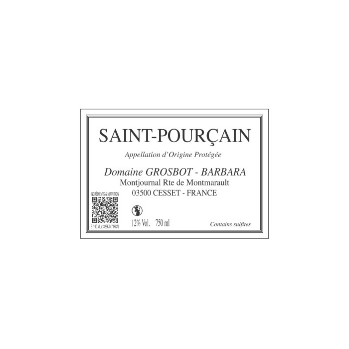 Domaine Grosbot-Barbara Saint-Pourçain "Vin d'Alon" dry white 2024