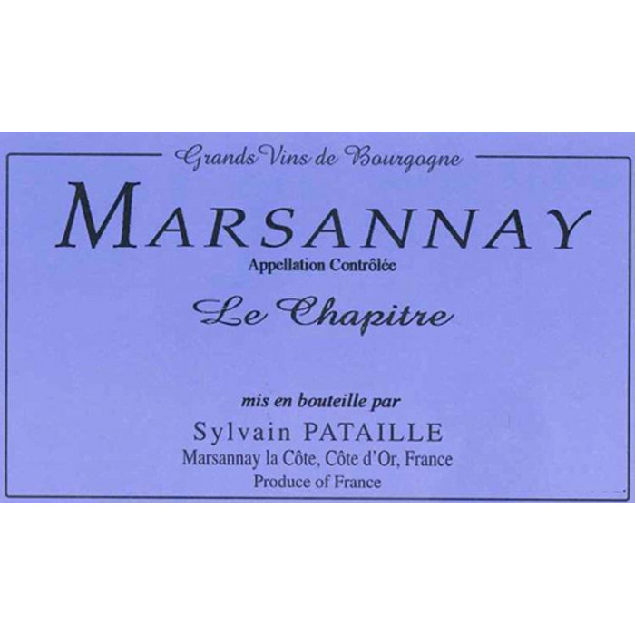 Domaine Sylvain Pataille Marsannay "Le Chapître" blanc 2022 etiquette