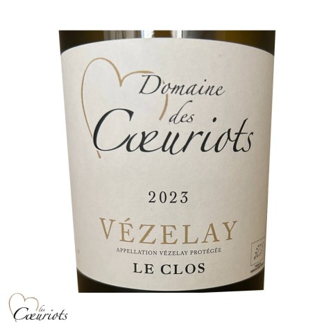 Domaine des Coeuriots Vézelay "Le Clos" dry white 2023 bottle 2