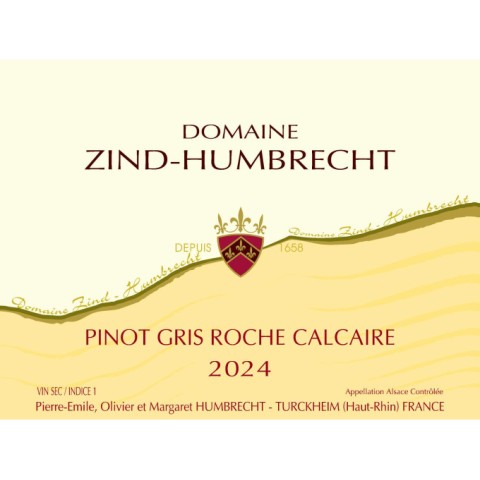 Domaine Zind-Humbrecht Pinot Gris "Roche Calcaire" dry white 2024 2