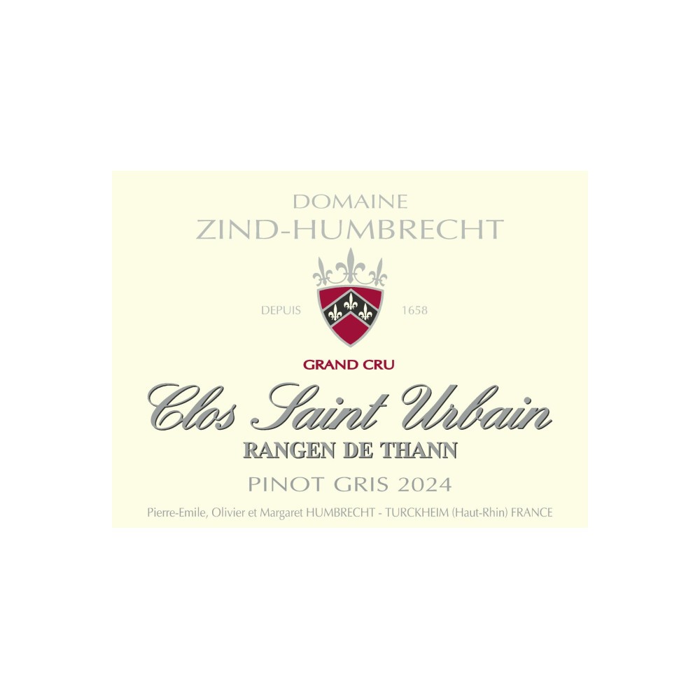 Domaine Zind-Humbrecht Pinot Gris "Clos Saint Urbain Rangen de Thann" dry white 2024