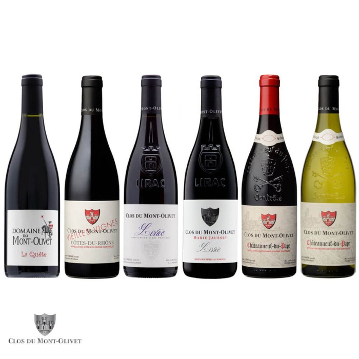 Découverte Clos du Mont-Olivet bouteilles