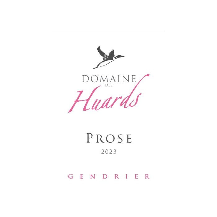 Domaine des Huards Cheverny "Prose" rose 2023 etiquette
