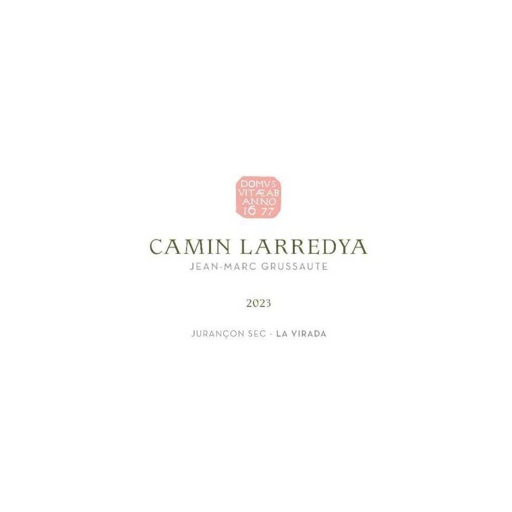 Domaine Camin Larredya Jurancon "La Virada" dry white 2024 label