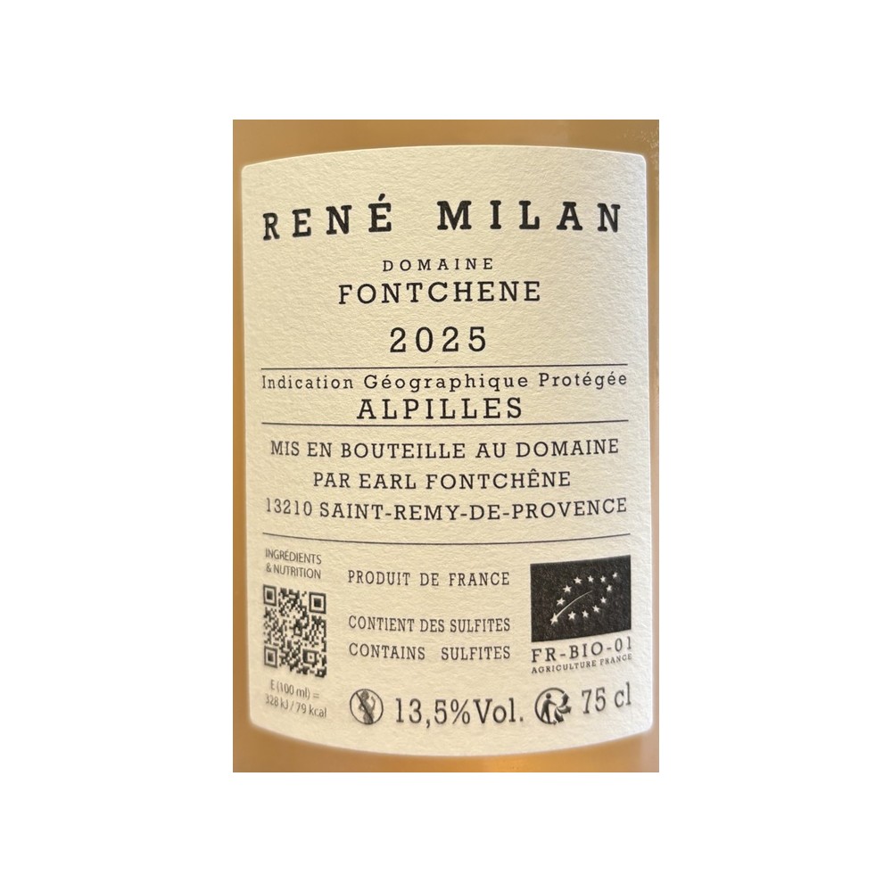 Domaine Fontchêne "Léon" rosé 2025 contre etiquette
