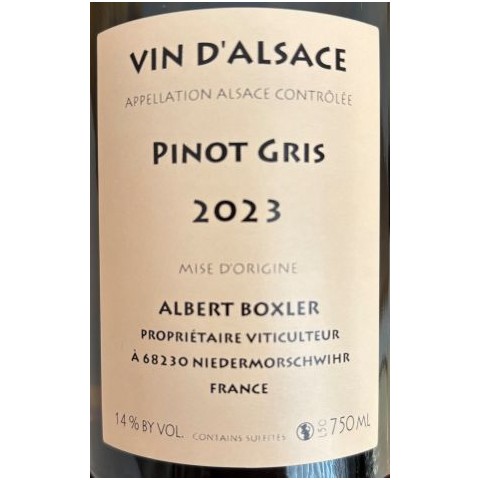 Domaine Boxler Pinot Gris dry white 2023 2