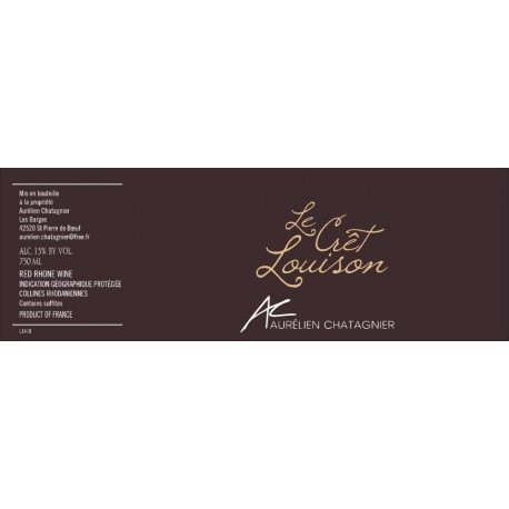 Domaine Aurelien Chatagnier "Le Cret Louison" red 2024 label
