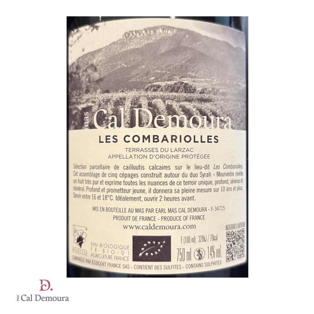 Mas Cal Demoura Terrasses du Larzac "Combariolles" rouge 2024 étiquette