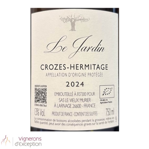 Le Vieux Murier Crozes Hermitage "Le Jardin" dry white 2024 bottle 2