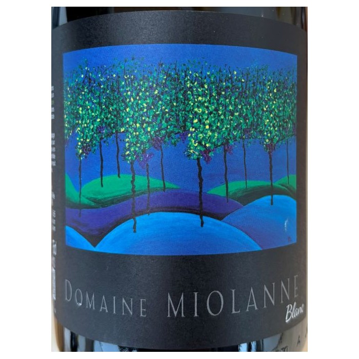 Domaine Miolanne (chardonnay pinot gris gewurztraminer) blanc sec 2025 etiquette