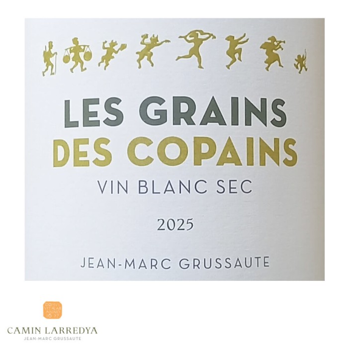 Domaine Camin Larredya "Les Grains des Copains" dry white 2025 label
