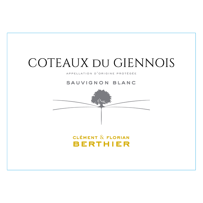 Domaine Berthier Coteaux du Giennois blanc sec 2025 etiquette