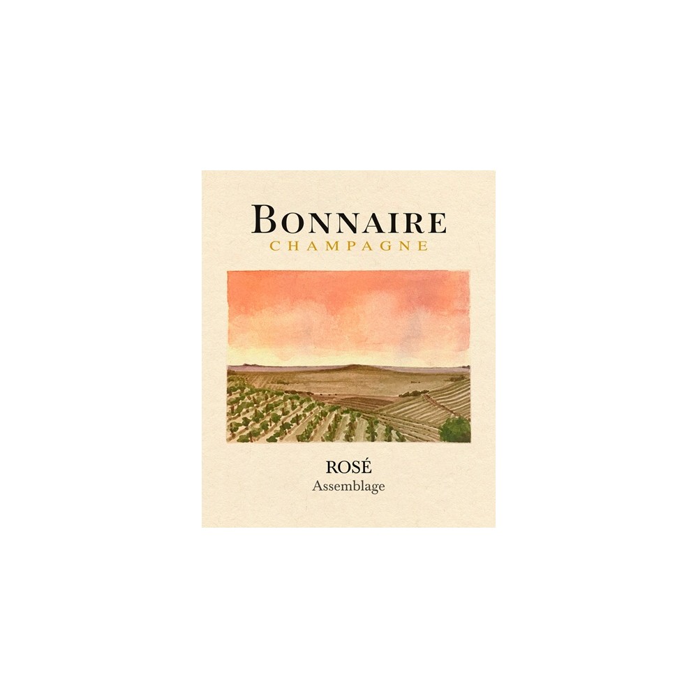 Champagne Bonnaire Brut Rosé etiquette