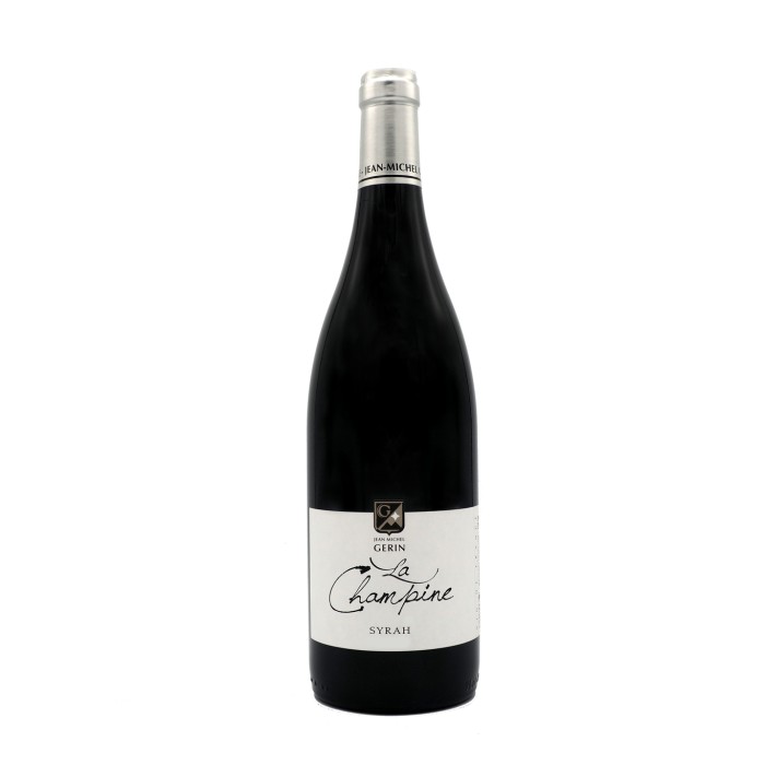 Domaine Jean-Michel Gerin "La Champine" (syrah) rouge 2025 bouteille