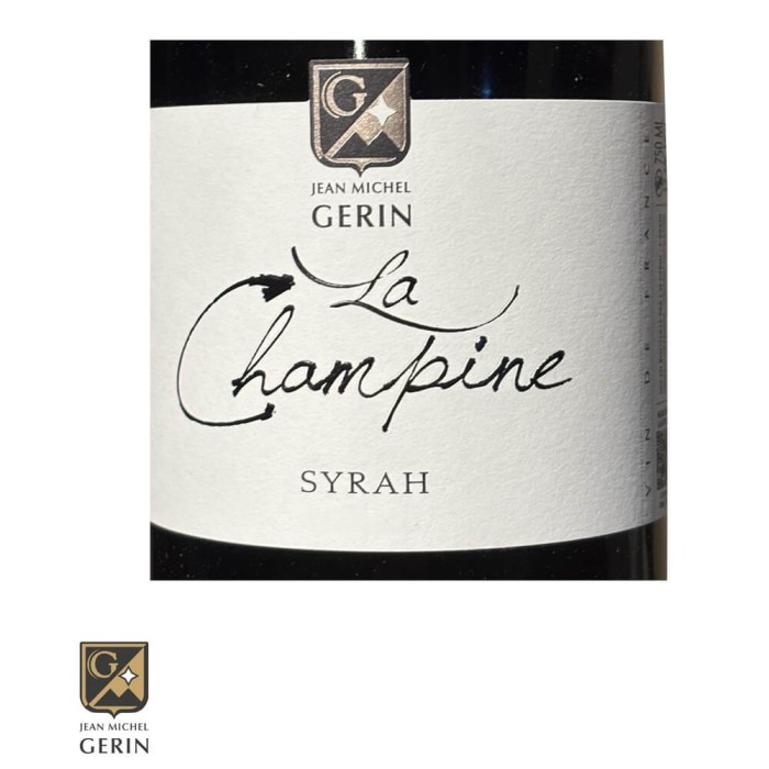 Domaine Jean-Michel Gerin "La Champine" (syrah) rouge 2025 étiquette