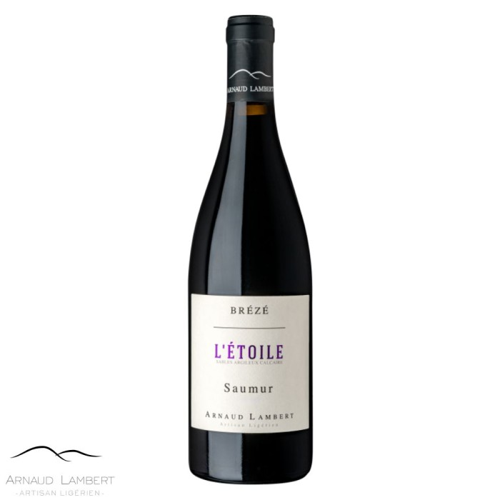 Domaine Arnaud Lambert Saumur (Brézé) "l'Etoile" rouge 2021 bouteille