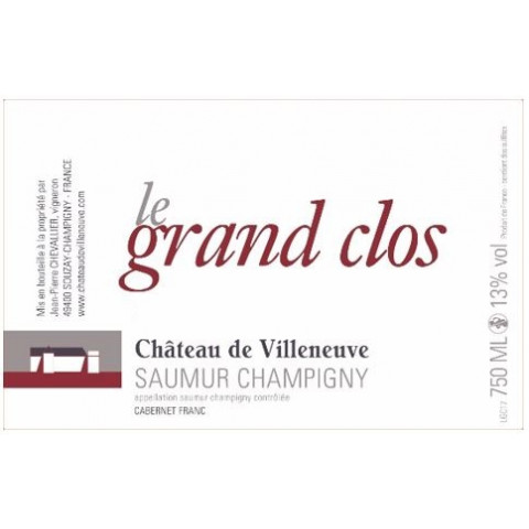 Château de Villeneuve Saumur-Champigny "Le Grand Clos" red 2021 bottle 2