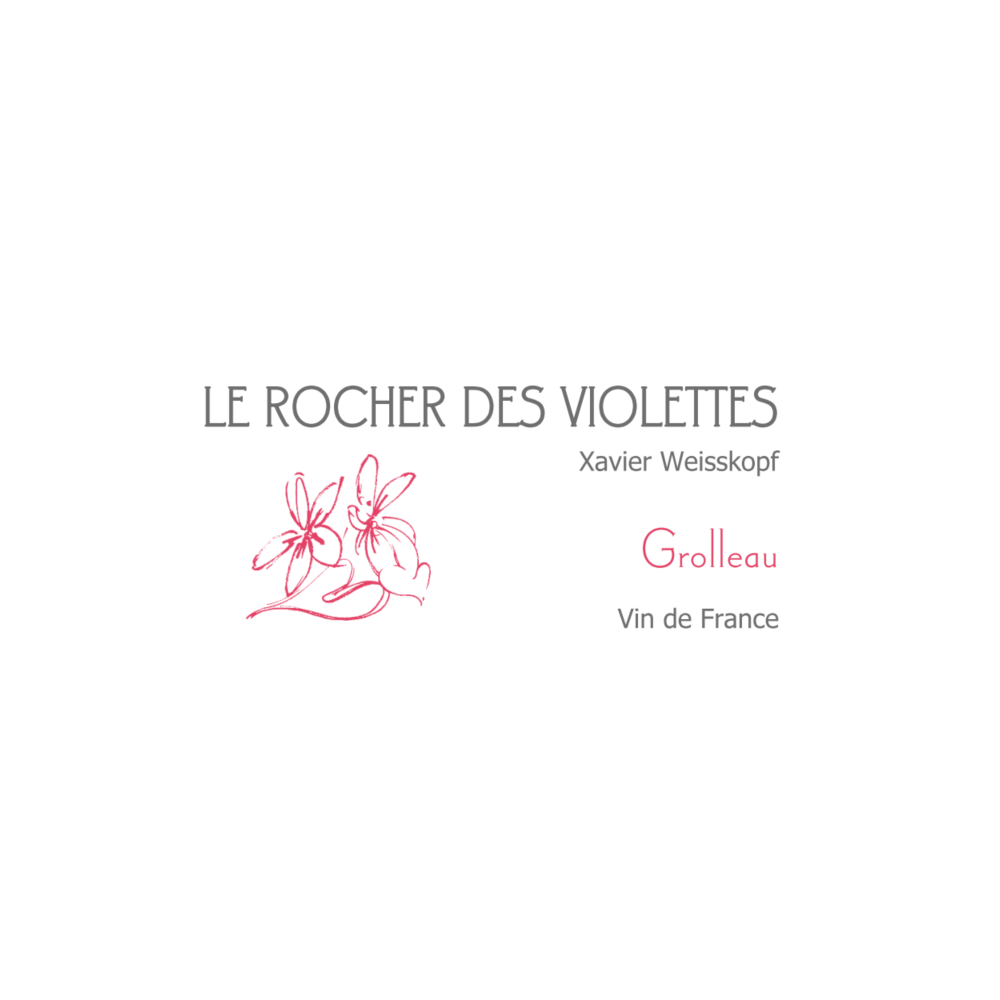 Le Rocher des Violettes VdF Grolleau rouge 2024  etiquette