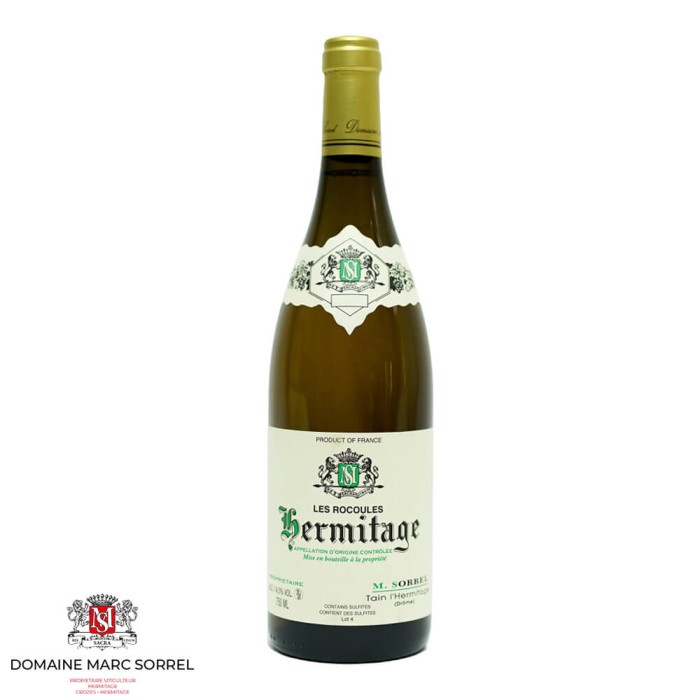 Domaine Marc Sorrel Hermitage "Les Rocoules" blanc sec 2024 bouteille