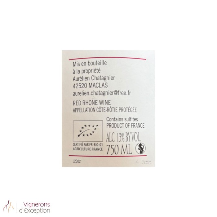 Domaine Aurélien Chatagnier Côte-Rôtie rouge 2023