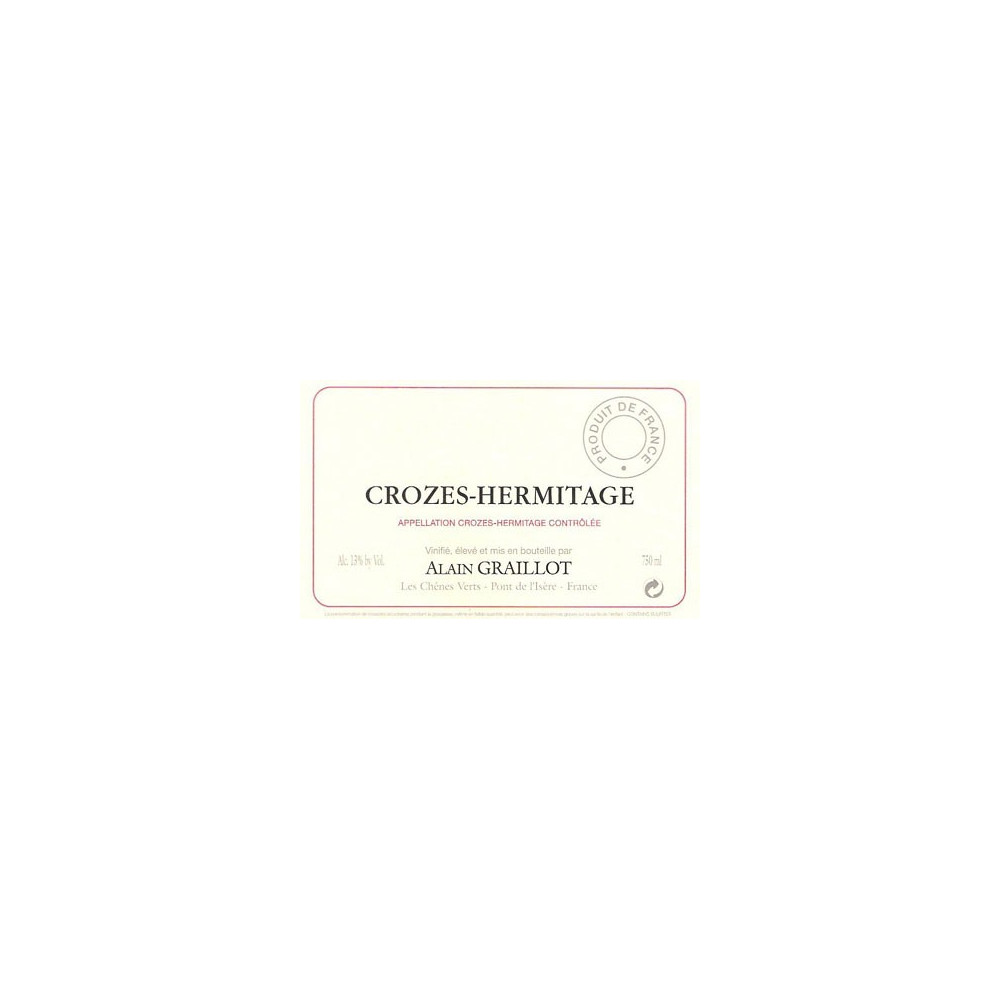 Domaine Graillot Crozes-Hermitage rouge 2023 bouteille