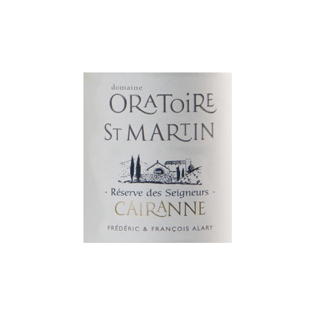 Domaine de l'Oratoire Saint-Martin "Réserve des Seigneurs" rouge 2014 etiquette