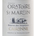 Domaine de l'Oratoire Saint-Martin "Réserve des Seigneurs" rouge 2014 etiquette