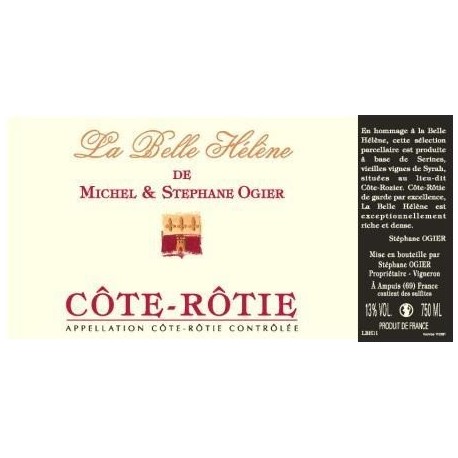 Cote Rotie Stephane Ogier La Belle Helene 2012 Cote Rotie Stephane Ogier La Belle Helene 2012