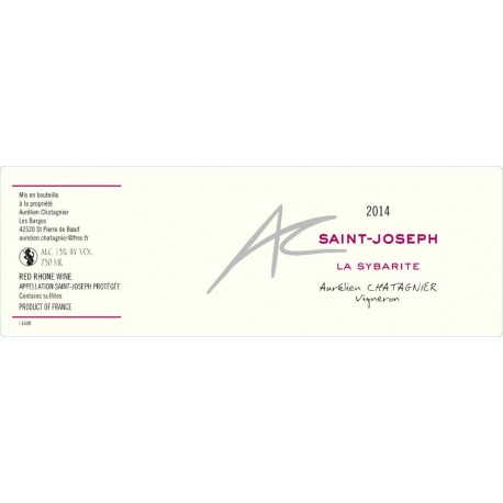 Domaine Aurelien Chatagnier Saint-Joseph "La Sybarite" red 2014
