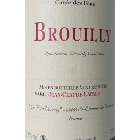 Domaine Lapalu Cuvee des Fous