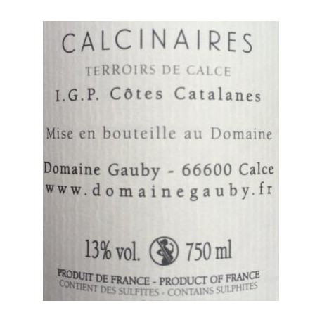 Domaine Gauby "Les Calcinaires" rouge 2015