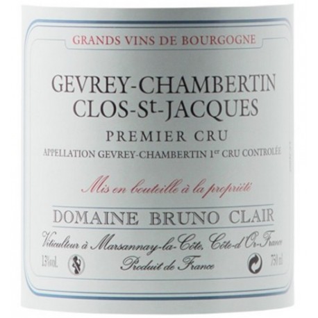 Domaine Bruno Clair Gevrey-Chambertin 1er Cru "Clos Saint Jacques" red 2014