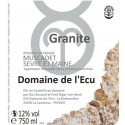 Domaine de l'Ecu Muscadet de Sèvre et Maine "Granite" blanc sec 2015 etiquette