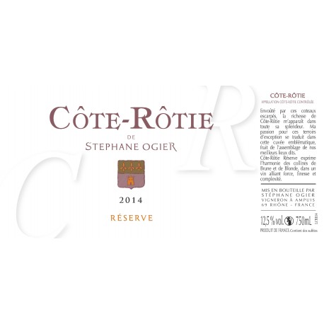 Stephane Ogier Cote Rotie Reserve 2014 Stephane Ogier Cote Rotie Reserve 2014