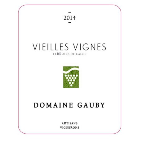 domaine gauby vieilles vignes blanc 2014 etiquette
