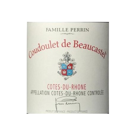 Coudoulet de Beaucastel cotes du rhone rouge 2014 etiquette