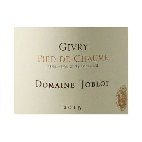 Domaine Joblot Givry "Pied de Chaume" dry white 2015