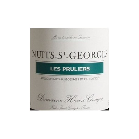 Domaine Henri Gouges Nuits-Saint-Georges 1er Cru Les Pruliers rouge 2013 etiquette Domaine Henri Gouges Nuits-Saint-Georges 1er Cru Les Pruliers rouge 2013 etiquette