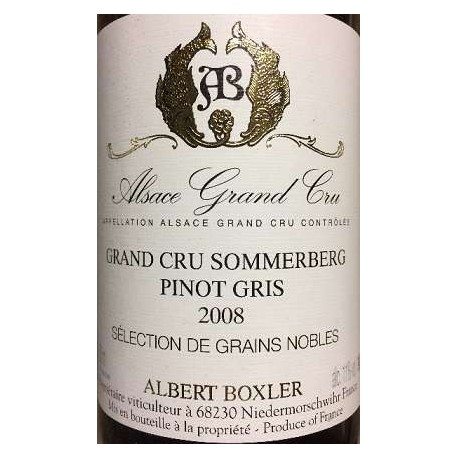 Domaine Albert Boxler Pinot Gris Grand Cru Sommerberg Selection de Grains Nobles 2008 (sweet white 50 cl)