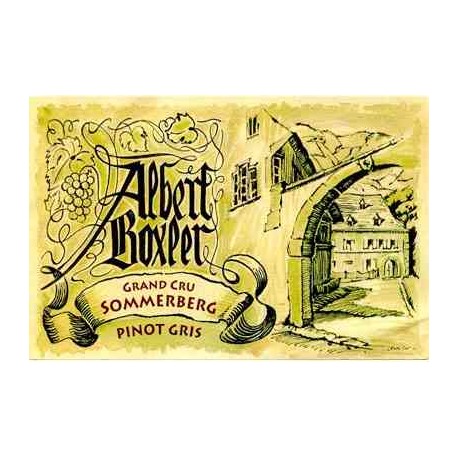 Domaine Albert Boxler Pinot Gris Grand Cru Sommerberg "W" 2011 blanc demi-sec etiquette