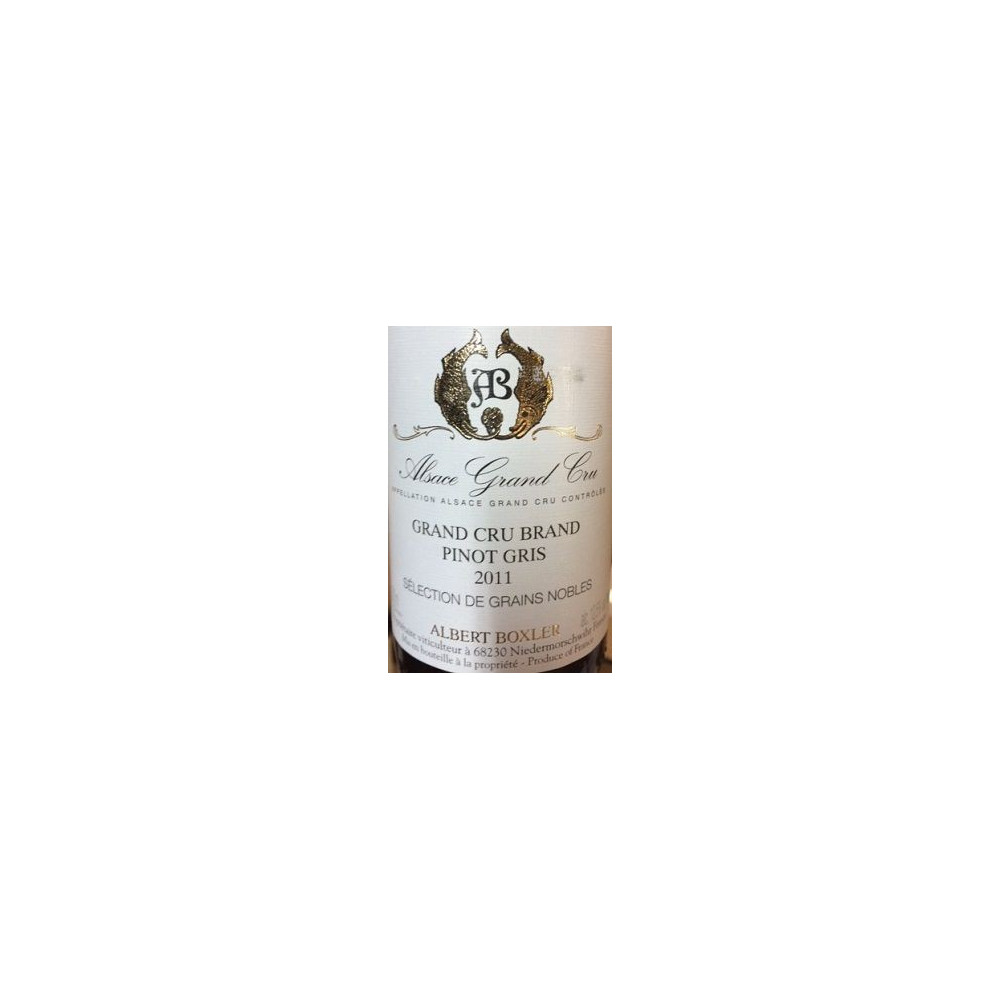 Domaine Boxler pinot gris Grand Cru Brand Sélection de grains nobles moelleux 2011