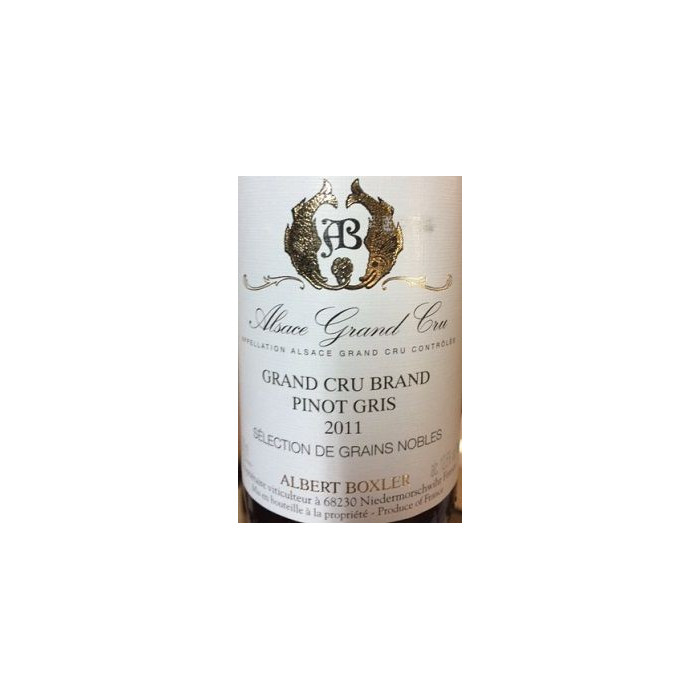 Domaine Boxler pinot gris Grand Cru Brand Sélection de grains nobles moelleux 2011