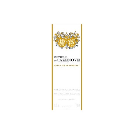 Chateau de Cazenove Bordeaux Supérieur rouge 2010 etiquette