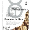 Domaine de l'Ecu Muscadet de Sèvre et Maine "Orthogneiss" blanc sec 2015 étiquette