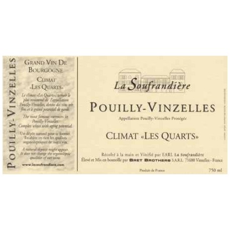 Bret Brothers Domaine La Soufrandiere Pouilly-Vinzelles "Les Quarts" dry white 2015