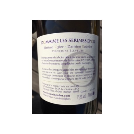 Domaine Les Serines d'or "Encor" rouge 2015 contre etiquette